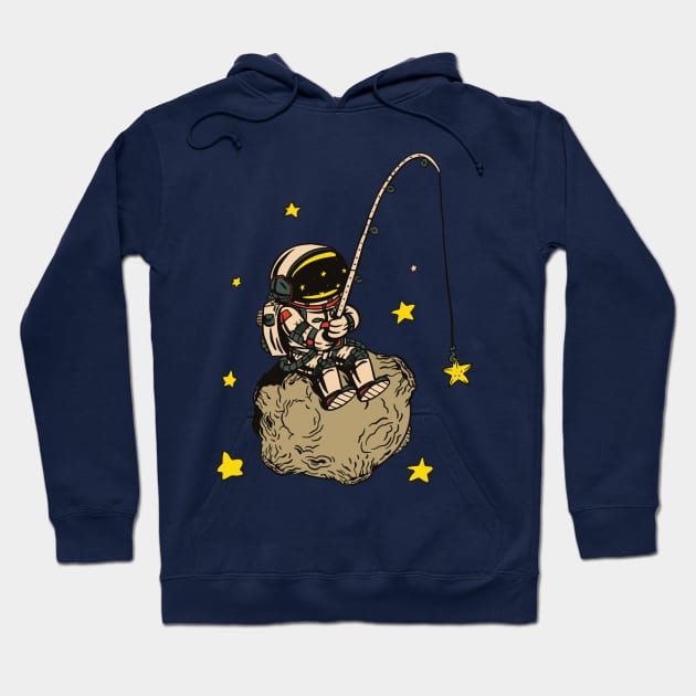 Fishing Astronaut Hoodie by LR_Collections